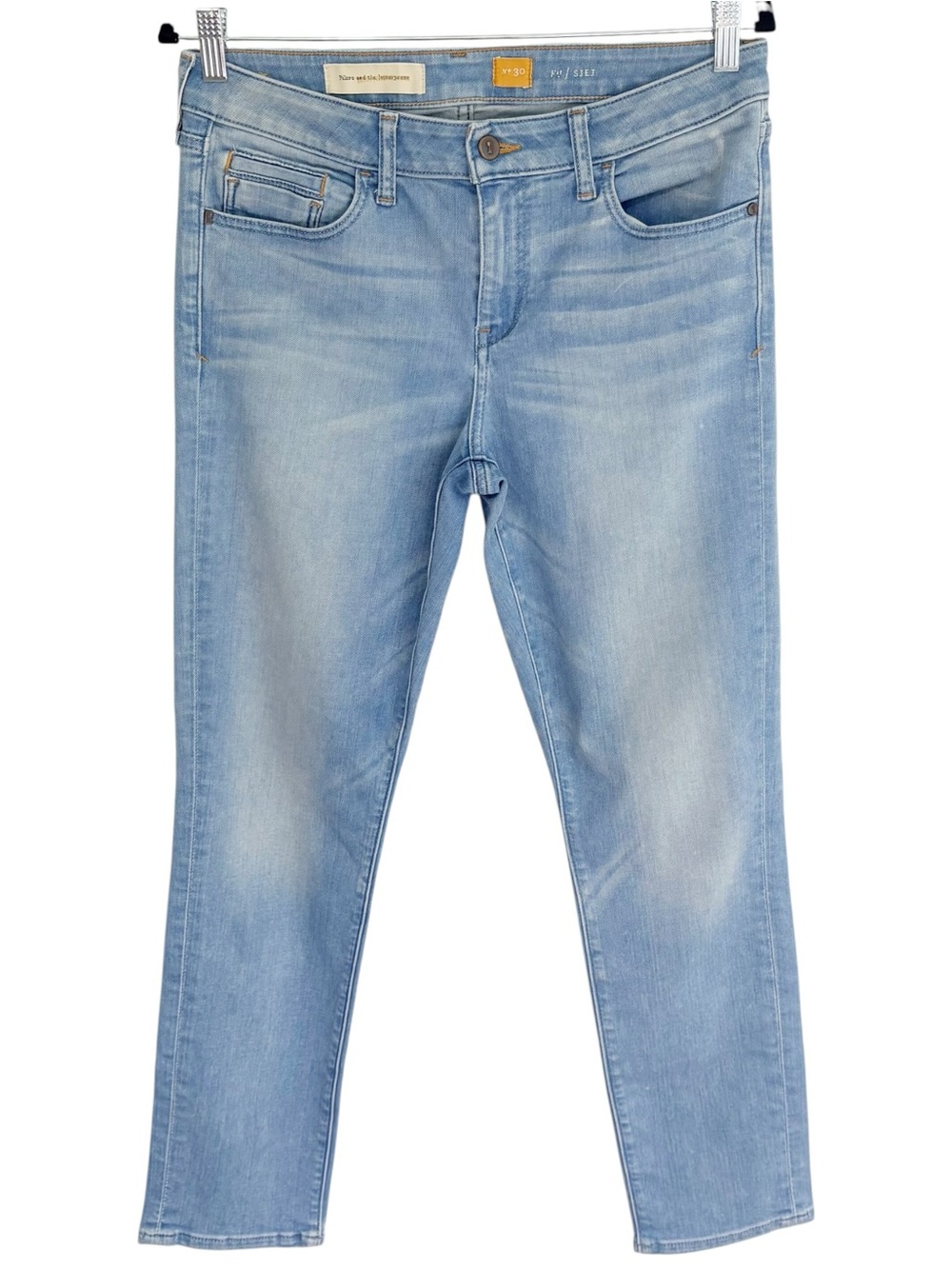 PILCRO AND THE LETTERPRESS Anthropologie Light Wash Straight Leg Jeans 30